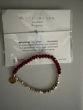 Dogeared The Healing Gem Turquoise Bracelet NIP and Erimish Stretch Bracelet